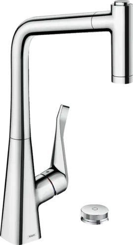 Змішувач для кухні Hansgrohe Metris Select M71 хром 73806000 з висувною лійкою