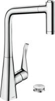 Змішувач для кухні Hansgrohe Metris Select M71 хром 73806000 з висувною лійкою
