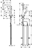 Змішувач для кухні Hansgrohe Metris Select M71 сталь 73817800 з висувною лійкою