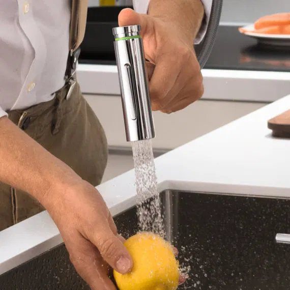Змішувач для кухні Hansgrohe Metris Select M71 сталь 73817800 з висувною лійкою