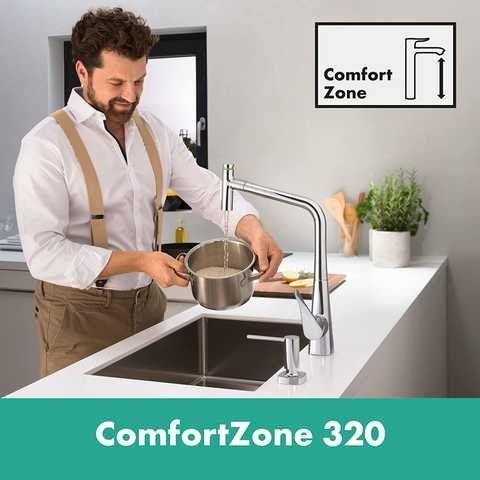 Смеситель для раковины Hansgrohe Metris Select M71 хром 73820000