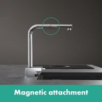 Змішувач для кухні Hansgrohe Aquno Select M81 чорний матовий 73830670 з висувною лійкою