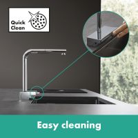Змішувач для кухні Hansgrohe Aquno Select M81 чорний матовий 73830670 з висувною лійкою