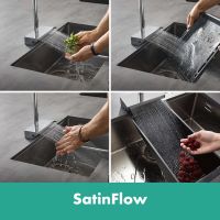 Змішувач для кухні Hansgrohe Aquno Select M81 чорний матовий 73830670 з висувною лійкою