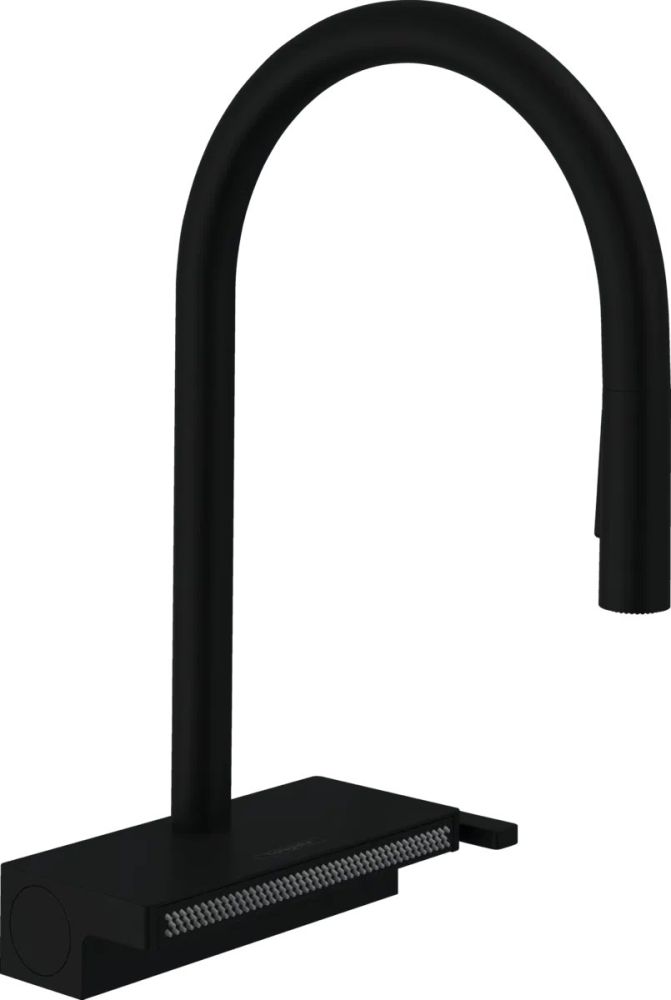 Змішувач для кухні Hansgrohe Aquno Select M81 чорний матовий 73831670 з висувною лійкою