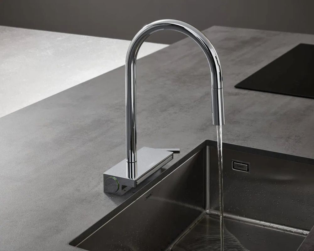 Змішувач для кухні Hansgrohe Aquno Select M81 чорний матовий 73831670 з висувною лійкою