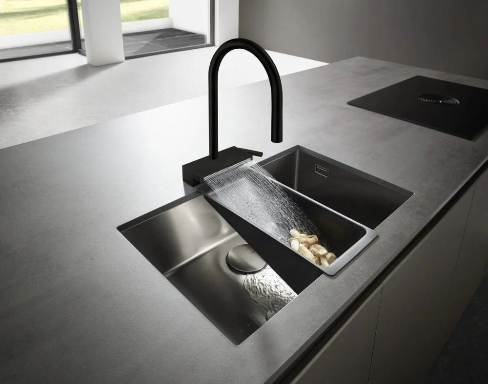 Змішувач для кухні Hansgrohe Aquno Select M81 чорний матовий 73831670 з висувною лійкою