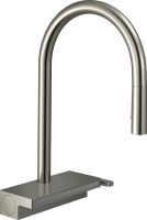 Змішувач для кухні Hansgrohe Aquno Select M81 сталь 73831800 з висувною лійкою