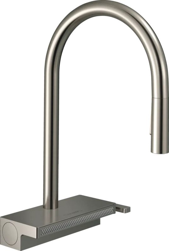 Змішувач для кухні Hansgrohe Aquno Select M81 сталь 73831800 з висувною лійкою