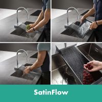 Змішувач для кухні Hansgrohe Aquno Select M81 хром 73837000 з висувною лійкою