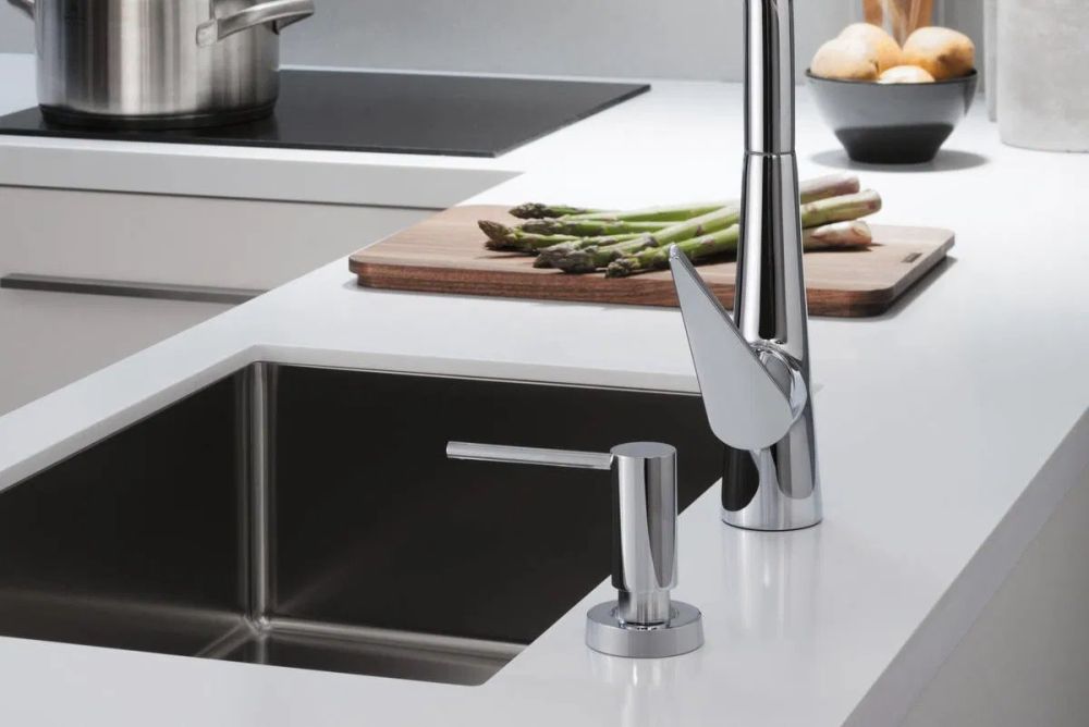 Змішувач для кухні Hansgrohe Talis Select M51 сталь 73852800 з висувною лійкою