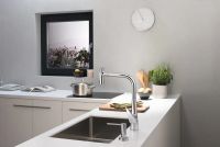 Смеситель для кухни Hansgrohe Talis Select M51 сталь 73867800 с выдвижной лейкой