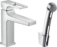 Смеситель для раковины Hansgrohe Metropol хром 74522000 с гигиеническим душем