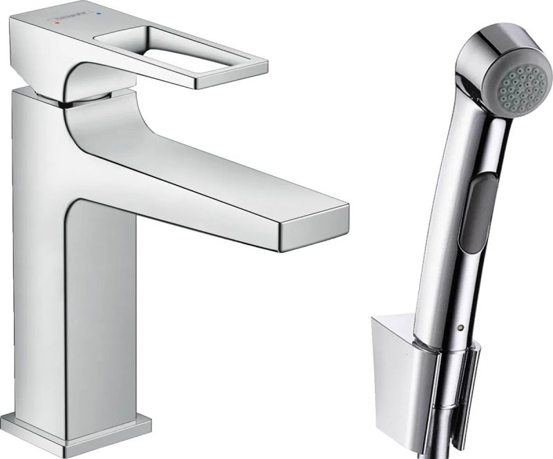 Змішувач для раковини Hansgrohe Metropol хром 74522000 з гігієнічним душем