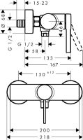 Змішувач для душу Hansgrohe Zesis S чорний матовий 74621670