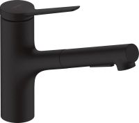 Змішувач для кухні Hansgrohe Zesis M33 чорний матовий 74800670 з висувною лійкою