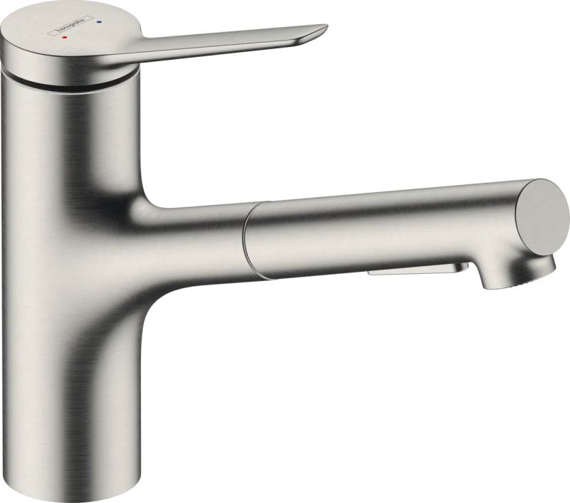 Змішувач для кухні Hansgrohe Zesis M33 сталь 74800800 з висувною лійкою
