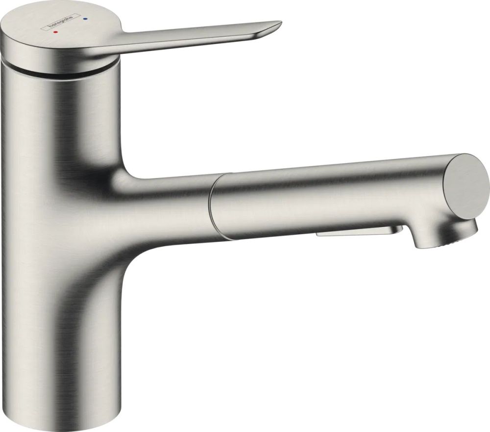 Змішувач для кухні Hansgrohe Zesis M33 сталь 74803800 з висувною лійкою