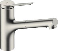 Змішувач для кухні Hansgrohe Zesis M33 сталь 74803800 з висувною лійкою