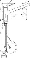Змішувач для кухні Hansgrohe Zesis M33 сталь 74803800 з висувною лійкою