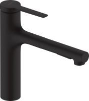 Змішувач для кухні Hansgrohe Zesis M33 чорний матовий 74804670 з висувною лійкою