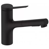 Змішувач для кухні Hansgrohe Zesis M33 чорний 74820670 з висувною лійкою