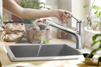 Змішувач для кухні Hansgrohe Zesis M33 хром 74821000 з висувною лійкою