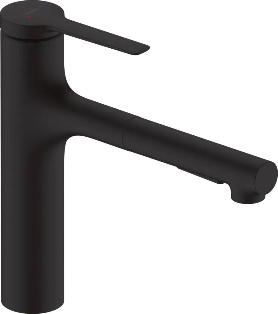 Змішувач для кухні Hansgrohe Zesis M33 чорний 74822670 з висувною лійкою