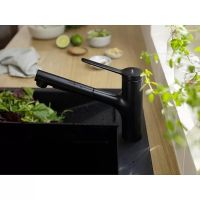 Змішувач для кухні Hansgrohe Zesis M33 чорний 74822670 з висувною лійкою