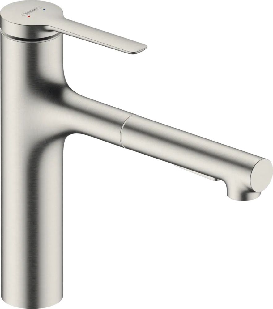 Змішувач для кухні Hansgrohe Zesis M33 сталь 74823800 з висувною лійкою