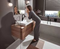 Змішувач для раковини Hansgrohe Vivenis чорний матовий хром 75030340