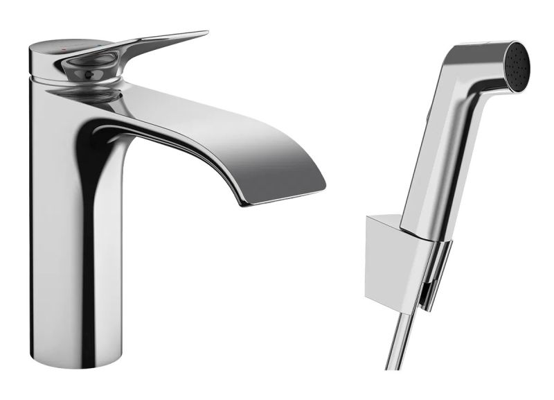 Змішувач для раковини Hansgrohe Vivenis хром 75210000 з гігієнічним душем
