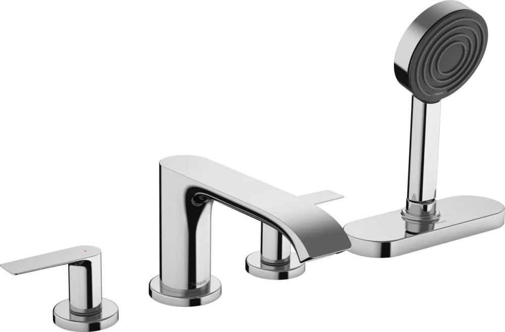 Змішувач на борт ванни Hansgrohe Vivenis хром 75444000 з душовим гарнітуром