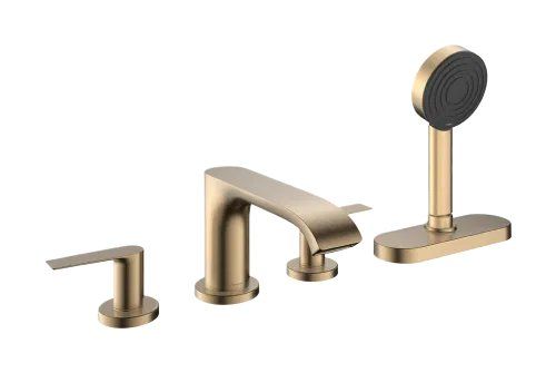 Змішувач на борт ванни Hansgrohe Vivenis бронза 75444140 з душовим гарнітуром