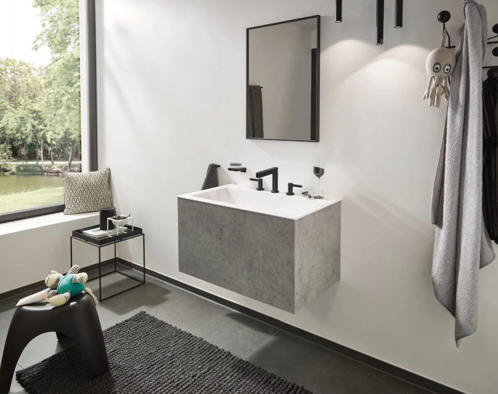 Змішувач для раковини Hansgrohe Finoris чорний матовий хром 76033340