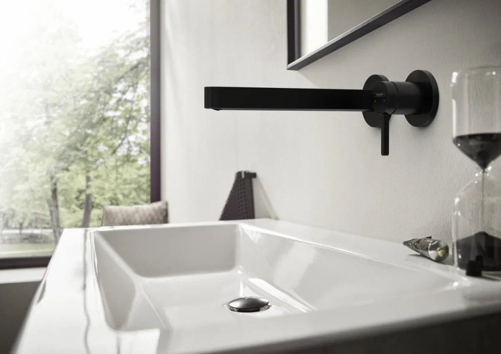 Смеситель для раковины Hansgrohe Finoris черный матовый хром 76050340