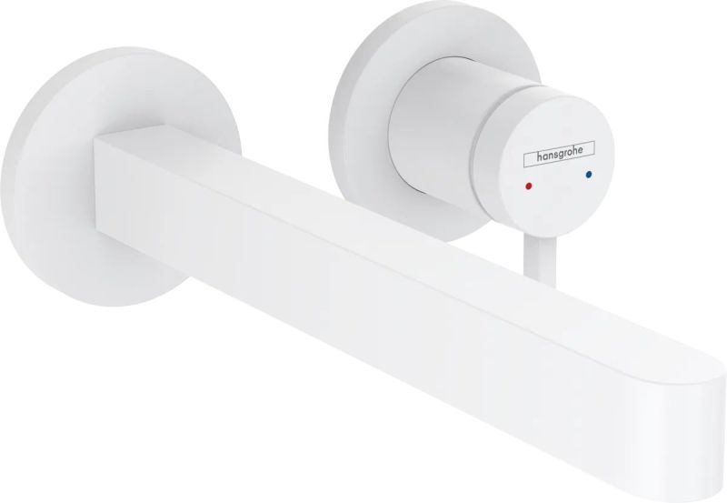 Смеситель для раковины Hansgrohe Finoris белый матовый 76050700