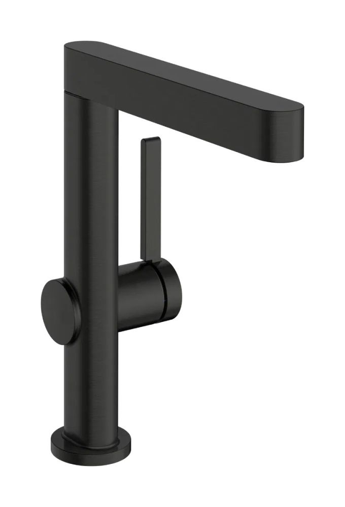 Змішувач для раковини Hansgrohe Finoris чорний матовий хром 76060340 з висувною лійкою
