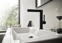 Змішувач для раковини Hansgrohe Finoris чорний матовий 76060670 з висувною лійкою