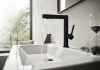 Змішувач для раковини Hansgrohe Finoris чорний матовий 76063670 з висувною лійкою