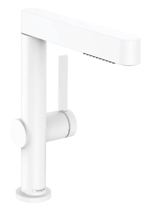 Змішувач для раковини Hansgrohe Finoris білий матовий 76063700 з висувною лійкою
