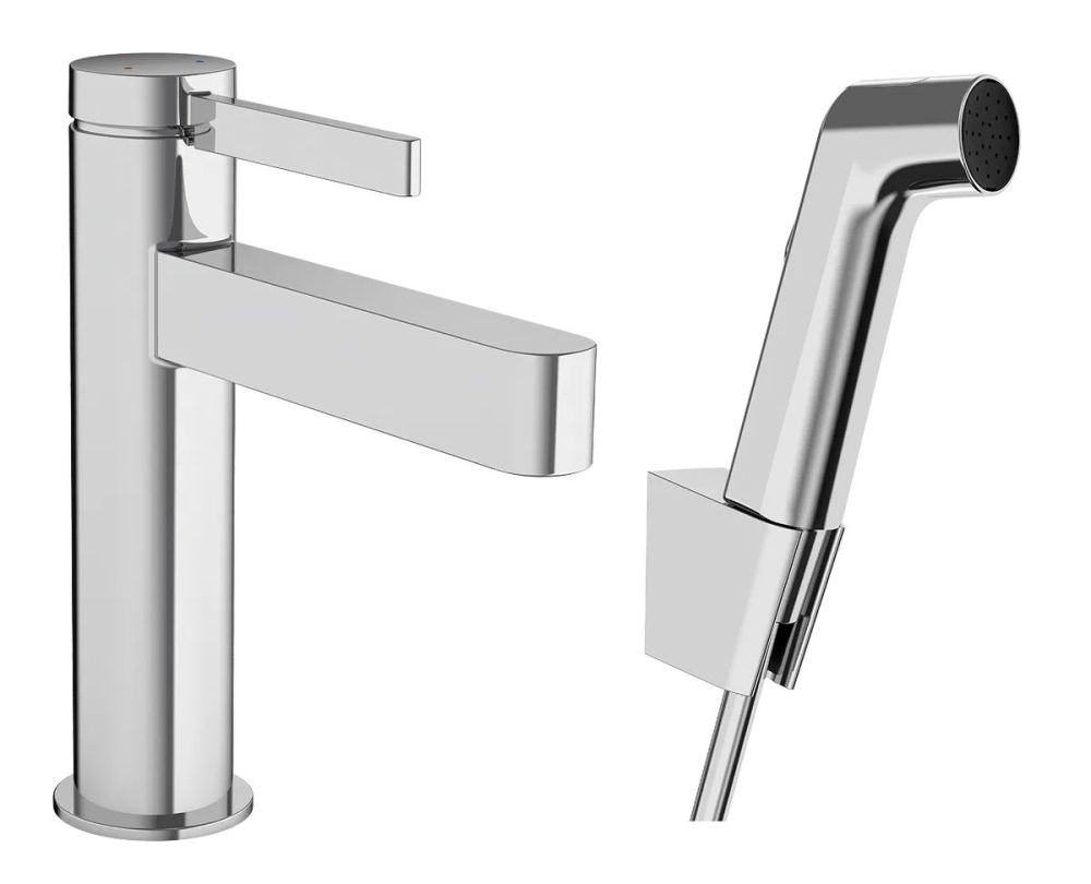 Змішувач для раковини Hansgrohe Finoris хром 76210000 з гігієнічним душем