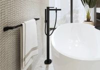 Змішувач для ванни Hansgrohe Finoris чорний матовий 76445670 на підлогу
