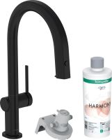 Змішувач для кухні Hansgrohe Aqittura M91 чорний матовий 76801670 під фільтровану воду