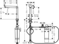 Змішувач для кухні Hansgrohe Aqittura M91 хром 76802000 під фільтровану воду