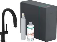 Змішувач для кухні Hansgrohe Aqittura M91 чорний матовий 76806670 під фільтровану воду