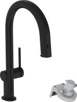 Змішувач для кухні Hansgrohe Aqittura M91 чорний матовий 76826670 під фільтровану воду