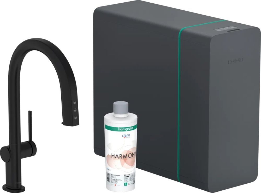 Змішувач для кухні Hansgrohe Aqittura M91 чорний матовий 76836670 під фільтровану воду