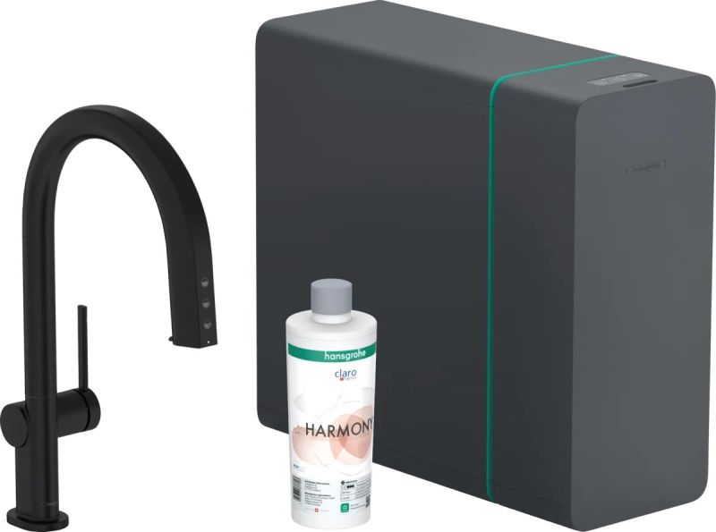 Змішувач для кухні Hansgrohe Aqittura M91 чорний матовий 76836670 під фільтровану воду