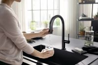 Змішувач для кухні Hansgrohe Aqittura M91 чорний матовий 76836670 під фільтровану воду